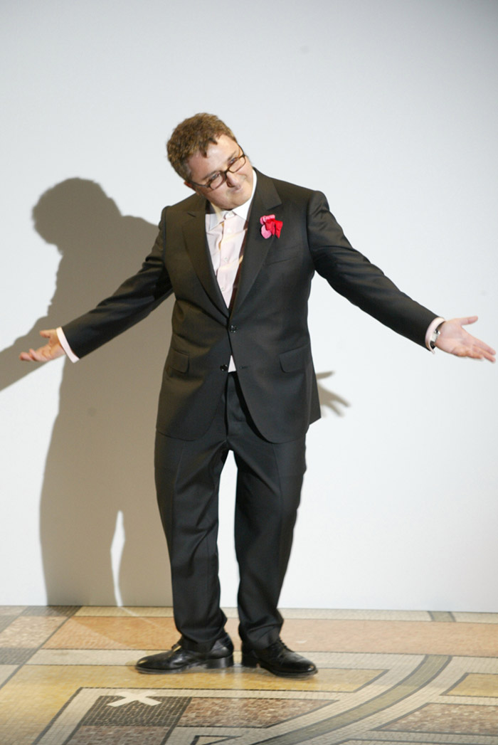 Designer Alber Elbaz during his first Lanvin collection Spring 2002 in Paris